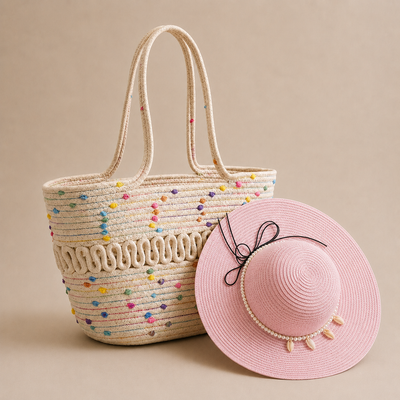 Ensemble LOVAL sac et chapeau édition confetti